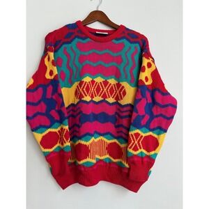 Coogi-style Zie Zae Made in Scotland Vintage 80's  Designer Knitwear 100% Cotton
